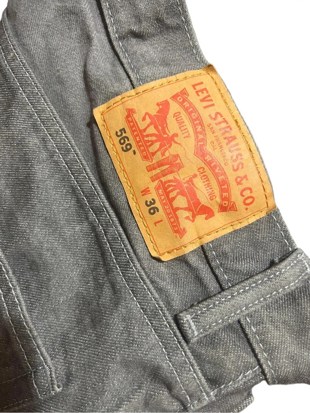 Men's Gray Denim Shorts